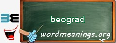 WordMeaning blackboard for beograd